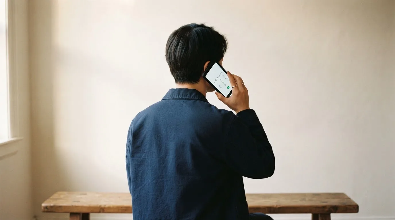 Une personne compose sur son smartphone le numéro d'un service d'aide et d'écoute pour joueurs en difficulté.